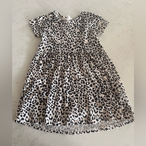 COTTON ON KIDS Ivory and black animal print dress size 5 - Picture 1 of 4